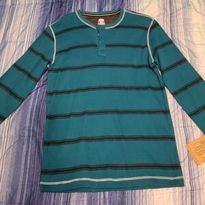 Route 66 Teal and Black Buttoned Shirt